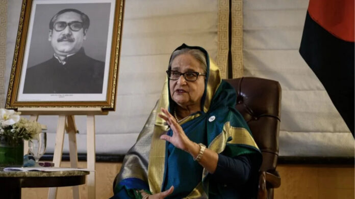 বাংলাদেশের ক্ষমতাচ্যুত সাবেক প্রধানমন্ত্রী শেখ হাসিনা