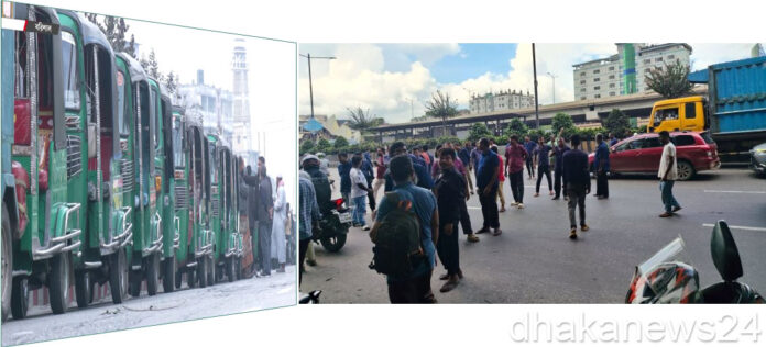 সিএনজিচালকদের সড়ক অবরোধ
