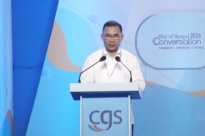 রাজধানীর প্যান প্যাসিফিক সোনারগাঁও হোটেলে প্রধানমন্ত্রী তারেক রহমান।